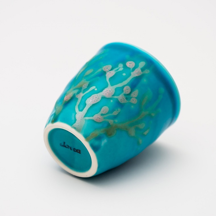 沖縄の海と縁起の良い珊瑚のタンブラー 天色