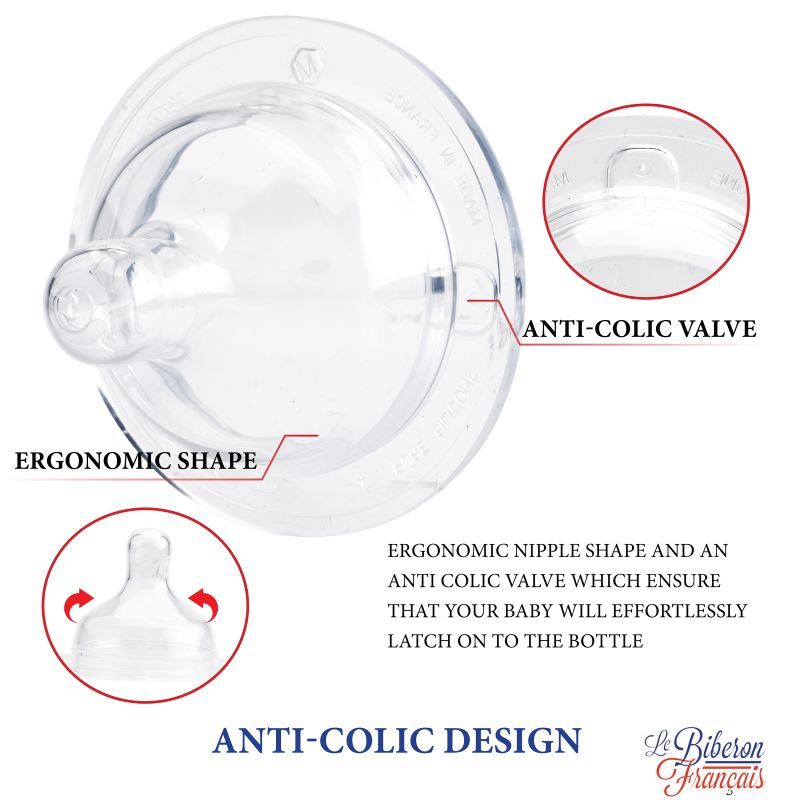 スタッキング哺乳瓶３本セット（オーガニックコットンポーチ付き）SET LIBERTÉ ÉGALITÉ FRATERNITÉ