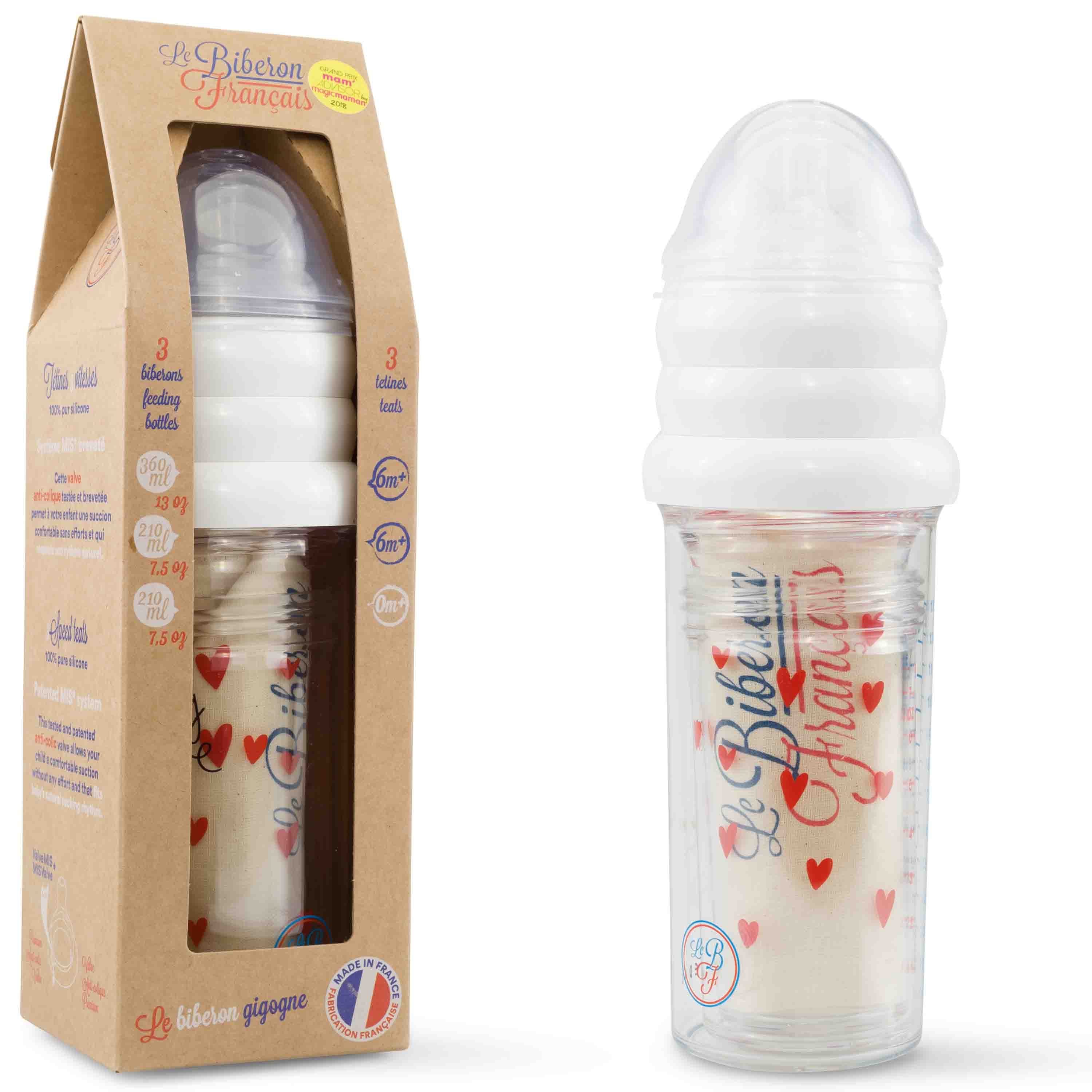 スタッキング哺乳瓶３本セット（オーガニックコットンポーチ付き）SET MY LOVE BY SOLEDAD