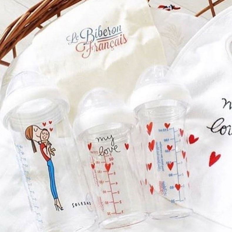 スタッキング哺乳瓶３本セット（オーガニックコットンポーチ付き）SET MY LOVE BY SOLEDAD