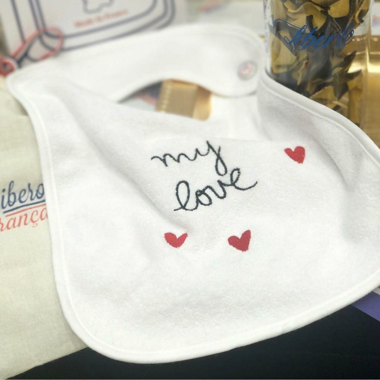 スタイ（刺繍入り） MY LOVE：フランス製