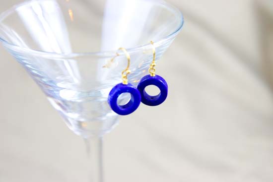 ラピスラズリ　サークルピアス-17-PI-0006