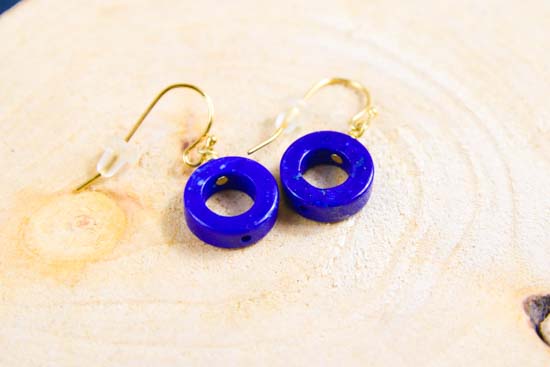 ラピスラズリ　サークルピアス-17-PI-0006