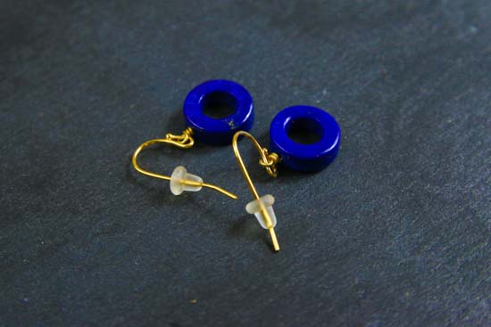 ラピスラズリ　サークルピアス-17-PI-0006