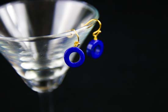 ラピスラズリ　サークルピアス-17-PI-0006
