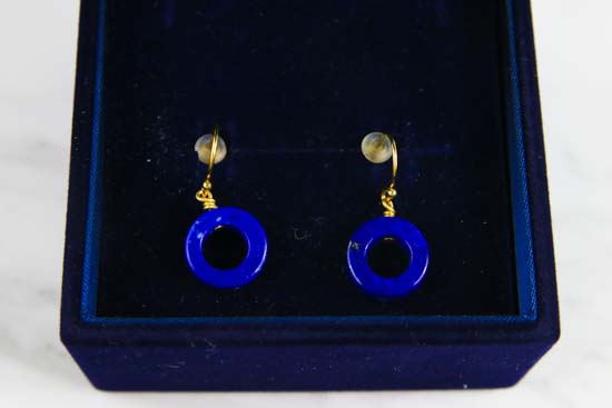 ラピスラズリ　サークルピアス-17-PI-0006