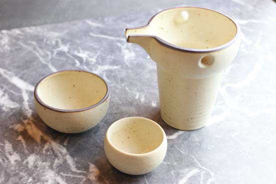 冷酒器ゆらり2合セット-杯2個付き