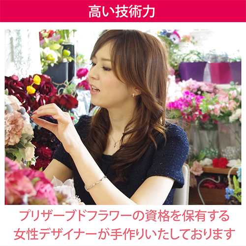 フレーム時計 プリザーブドフラワー