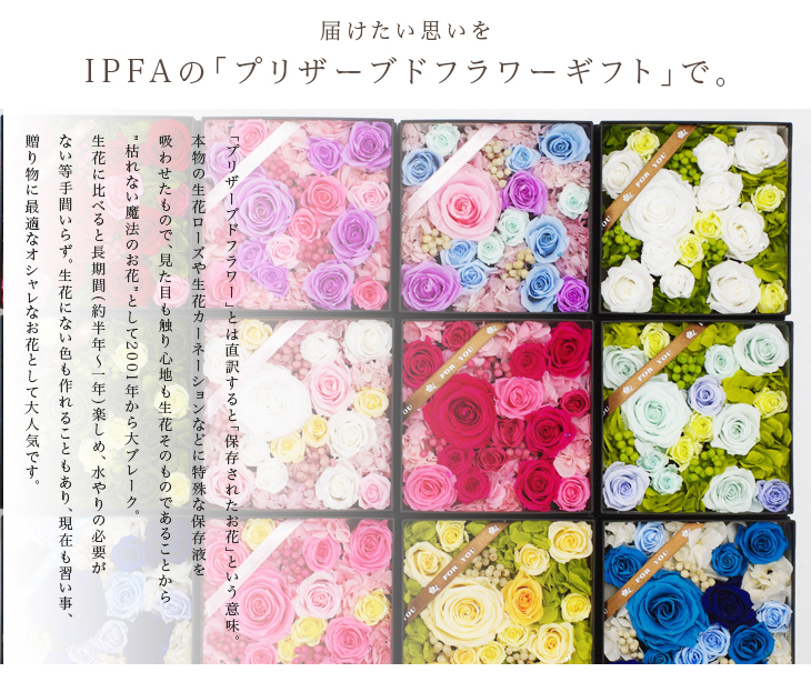 バースデーボックス プリザーブドフラワー