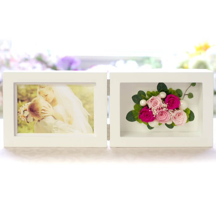 フォトフレーム横 プリザーブドフラワー