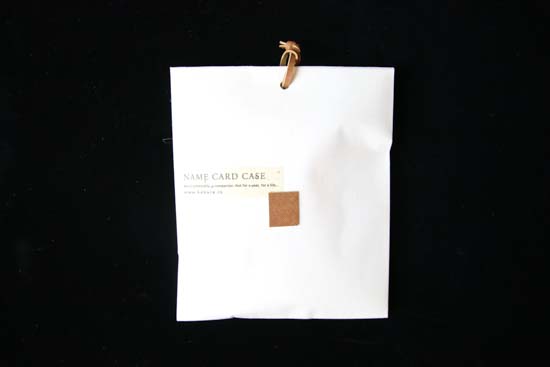 手縫いレザー名刺ケース-アンティークブラウン