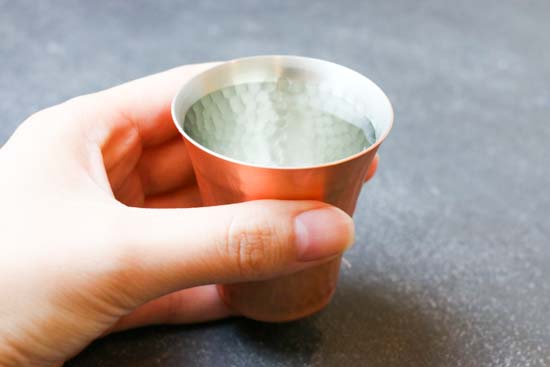 純銅冷酒カップ＆今治タオル2PCセット-CNE981