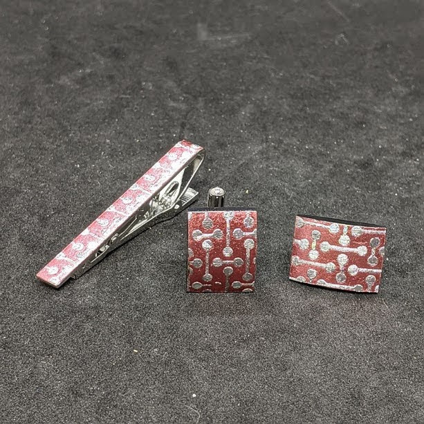 薔薇色箔に変り小紋・銀ダイヤ箔 の画像