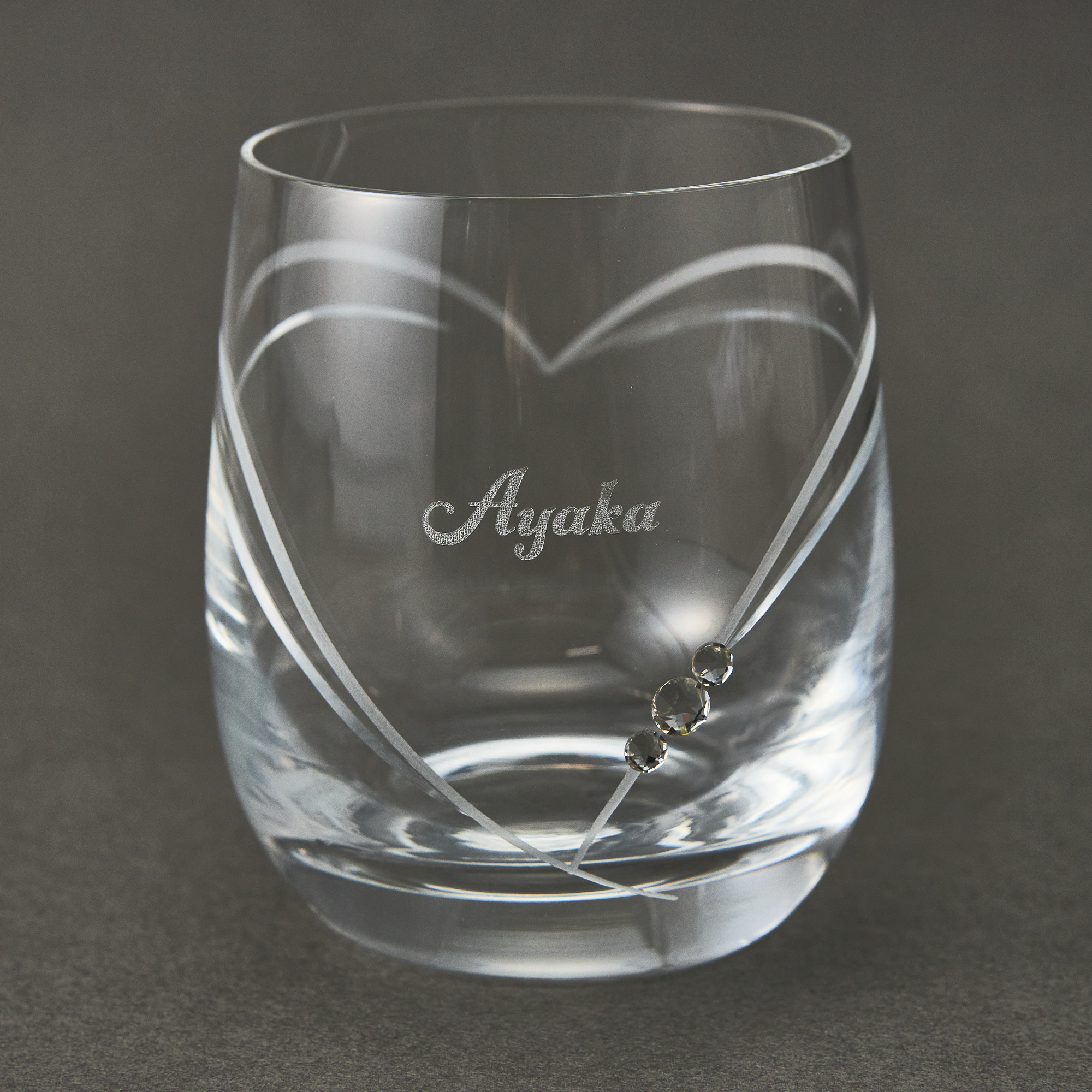 ペア名入れ】クリスタルシャンパングラス with SWAROVSKI ペア 210ml 