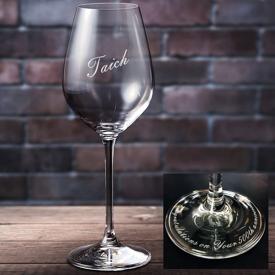 【名入れギフト】クリスタルワイングラス