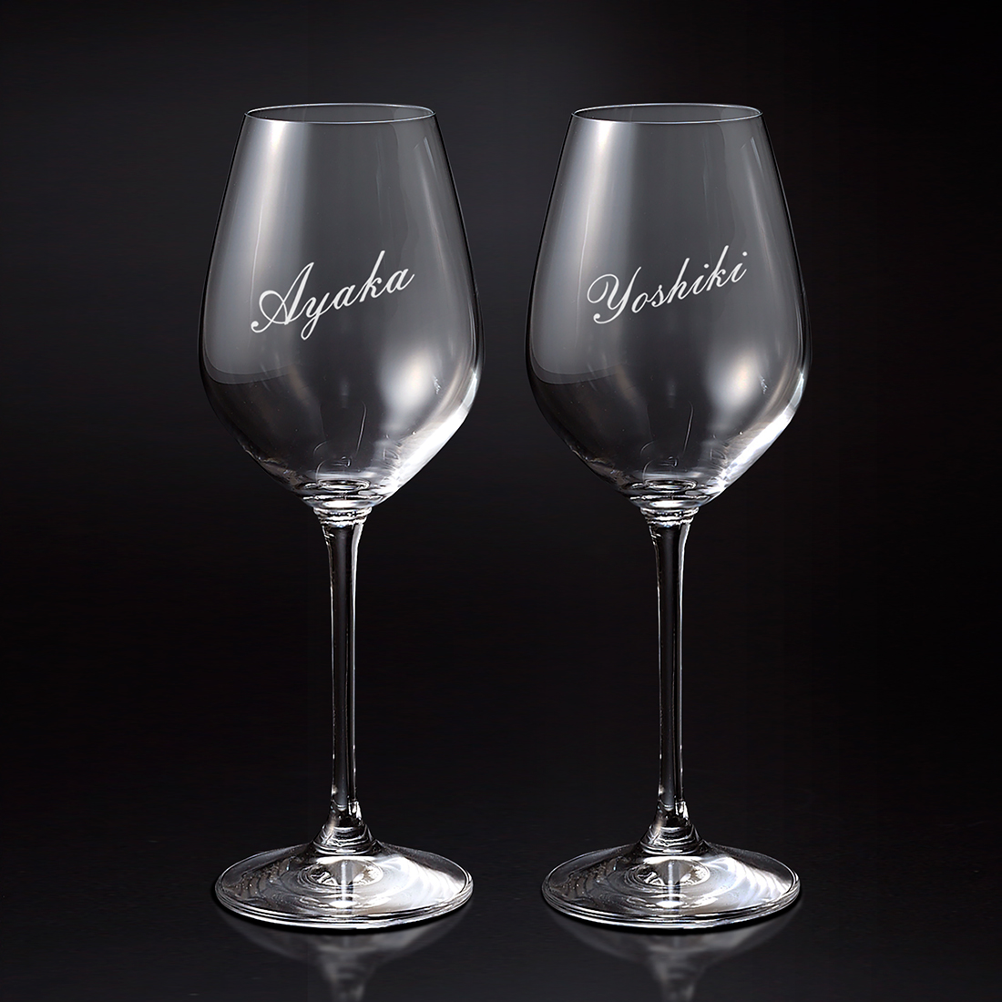 【名入れギフト】ペアクリスタルワイングラス