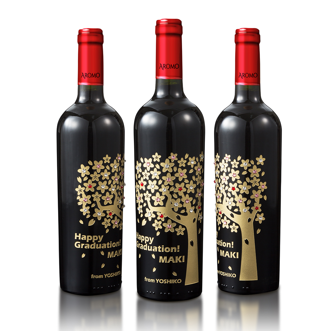 【名入れギフト】彫刻デザインワインボトル