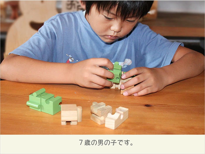 モンキーパズル8ピース（日本製）手指と頭を使う木のおもちゃ