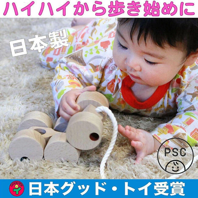 六輪車(ミニ)日本製 ハイハイから歩き始めの木のおもちゃ