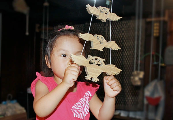 ふくろう（昇り人形) ノスタルジーな木のおもちゃ