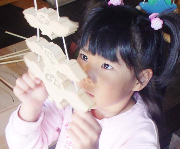 ふくろう（昇り人形) ノスタルジーな木のおもちゃ