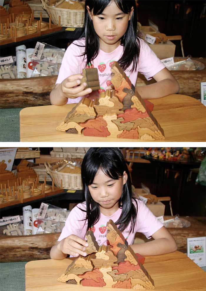 うさぎのピラミッド（日本製）遊んで飾ってみませんか？