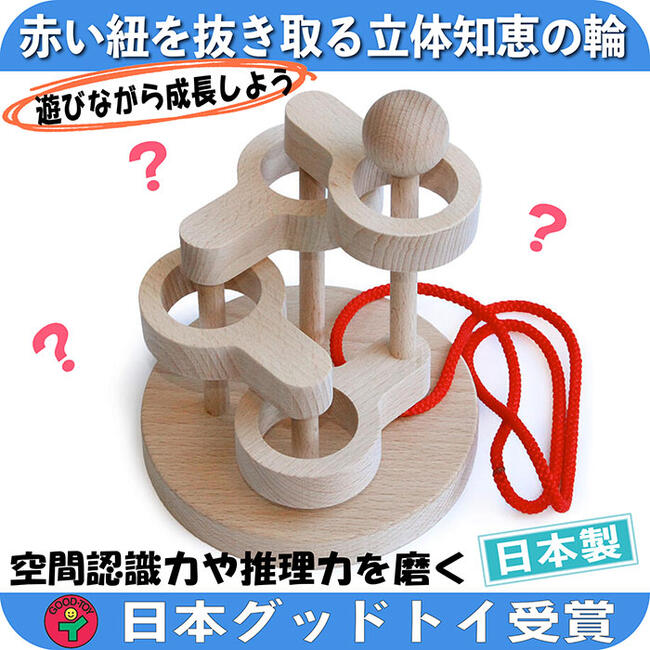 立体知恵の輪(4段)日本製 空間認識力、論理的思考、推理力…。子供さんの成長に役立つ様々な能力を養う事が出来ます。