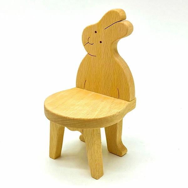 うさぎの椅子（日本製）遊び心満載な木のミニチュア家具 木のおもちゃ