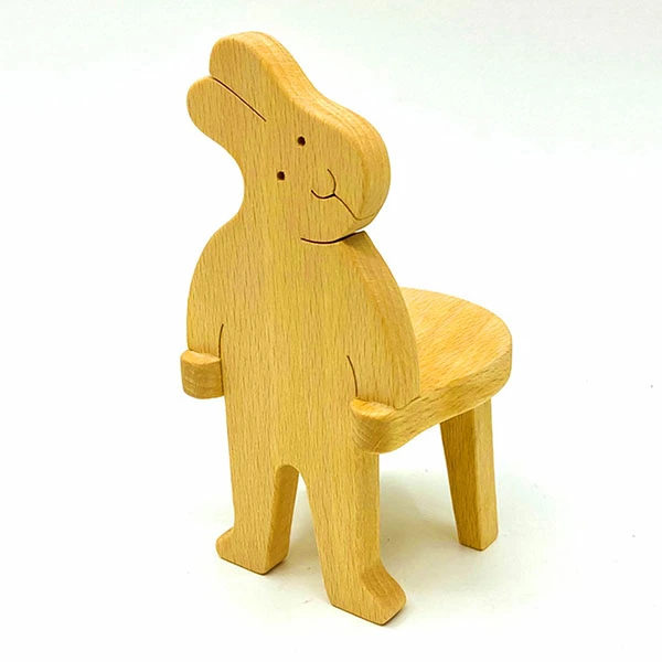 うさぎの椅子（日本製）遊び心満載な木のミニチュア家具 木のおもちゃ