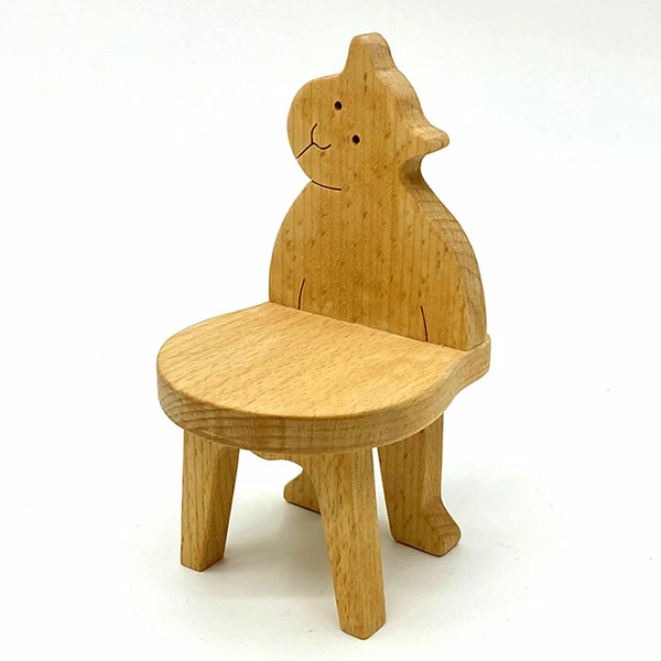 ねこの椅子（日本製）遊び心満載な木のミニチュア家具 木のおもちゃ