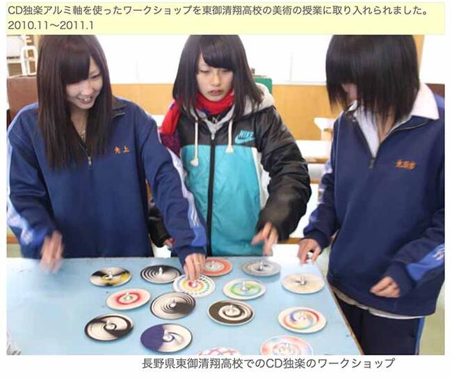 CD独楽 製作キット　不要なCDで美しいコマが作れるアルミ製の軸 