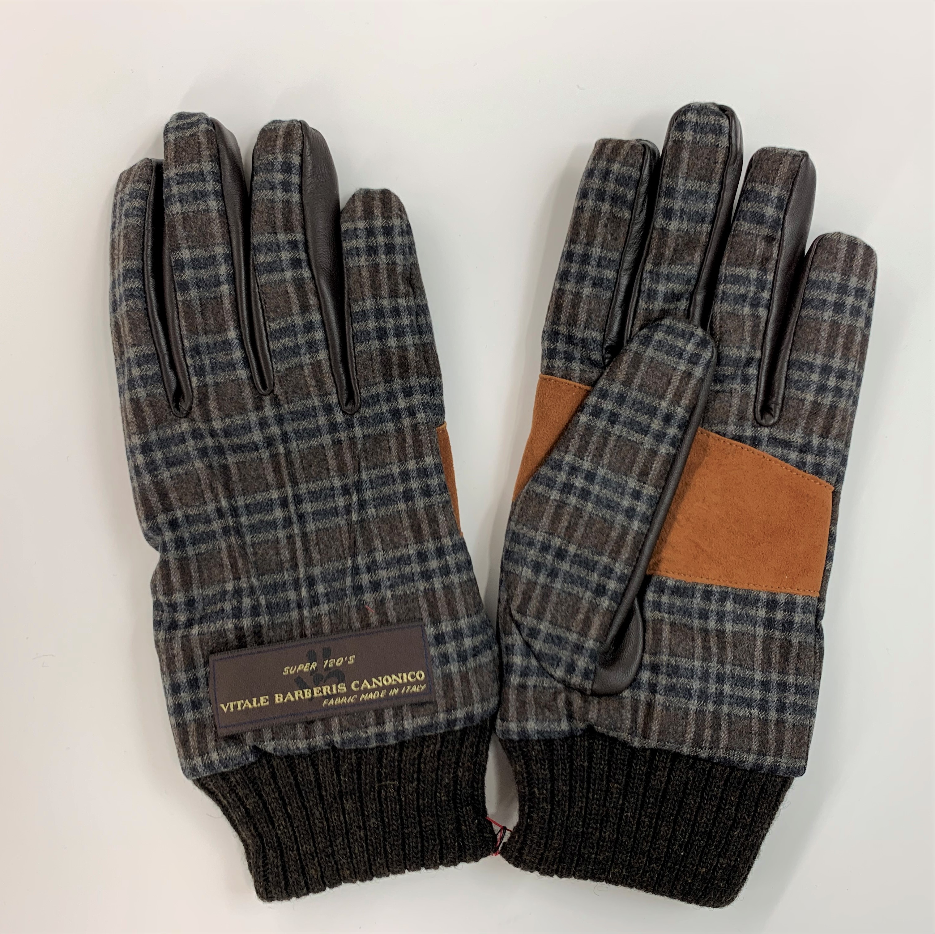 CANONICO生地使用　メンズグローブ(人差し指側面タッチパネル対応)