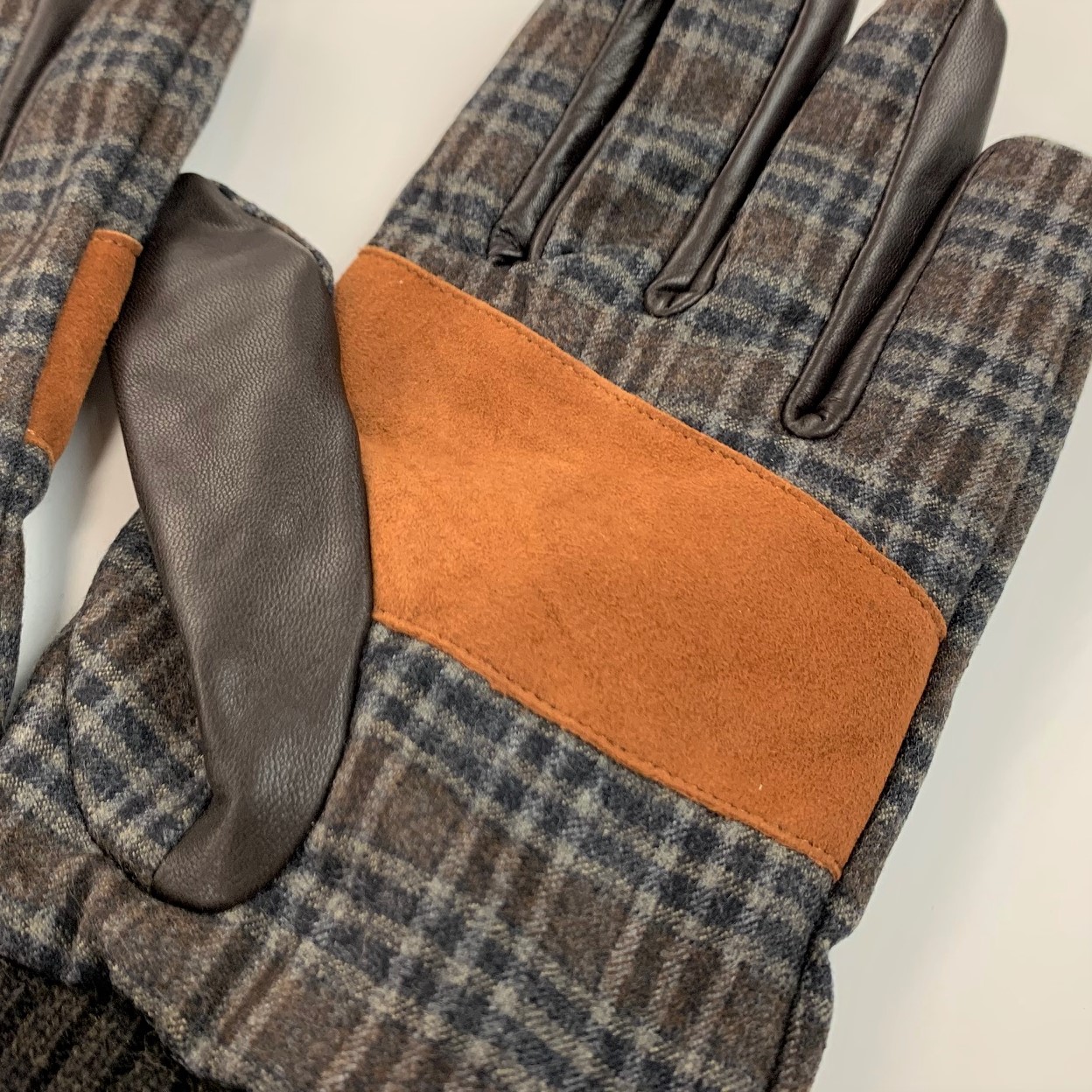 CANONICO生地使用　メンズグローブ(人差し指側面タッチパネル対応)