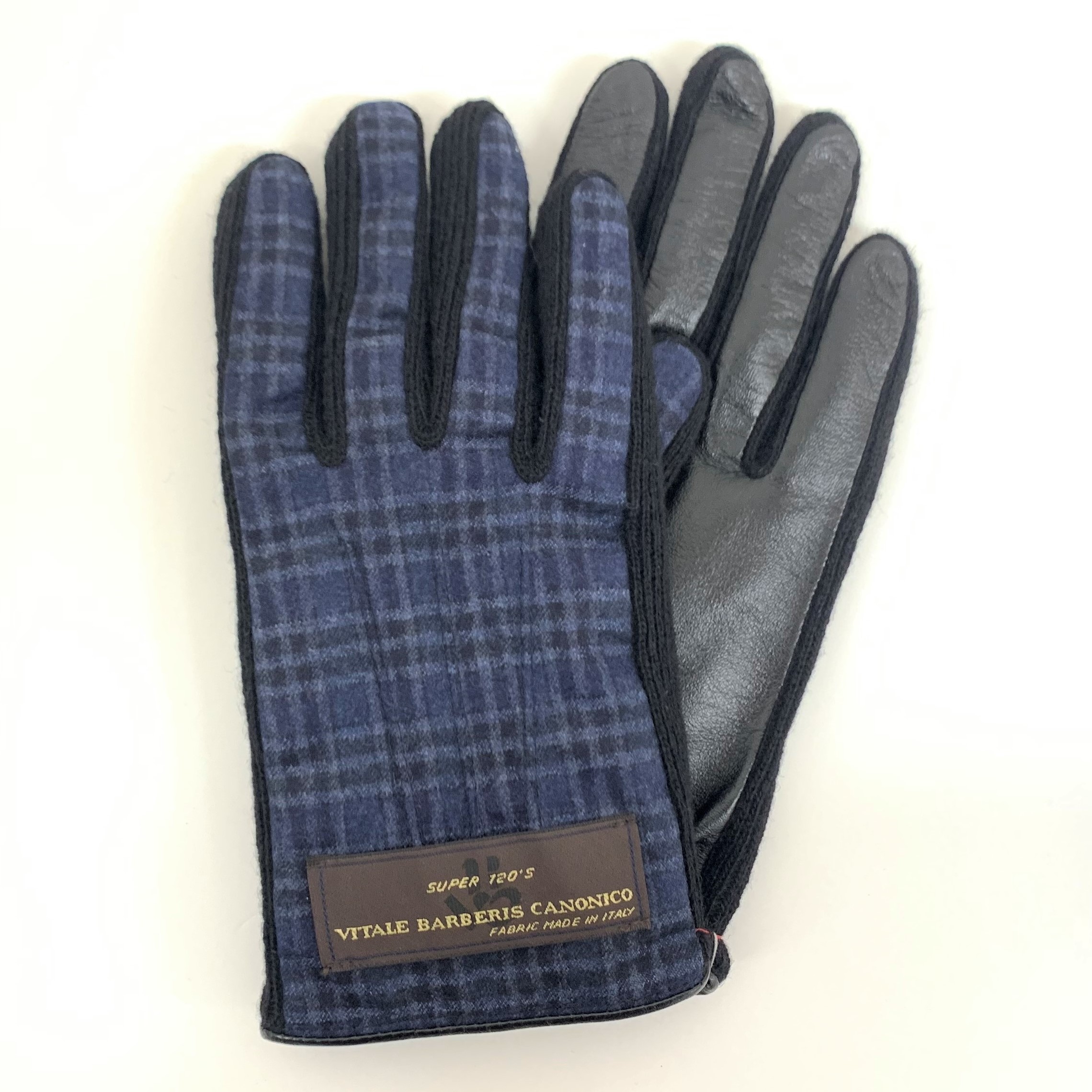 CANONICO生地使用　日本製メンズグローブ(人差し指側面タッチパネル対応)
