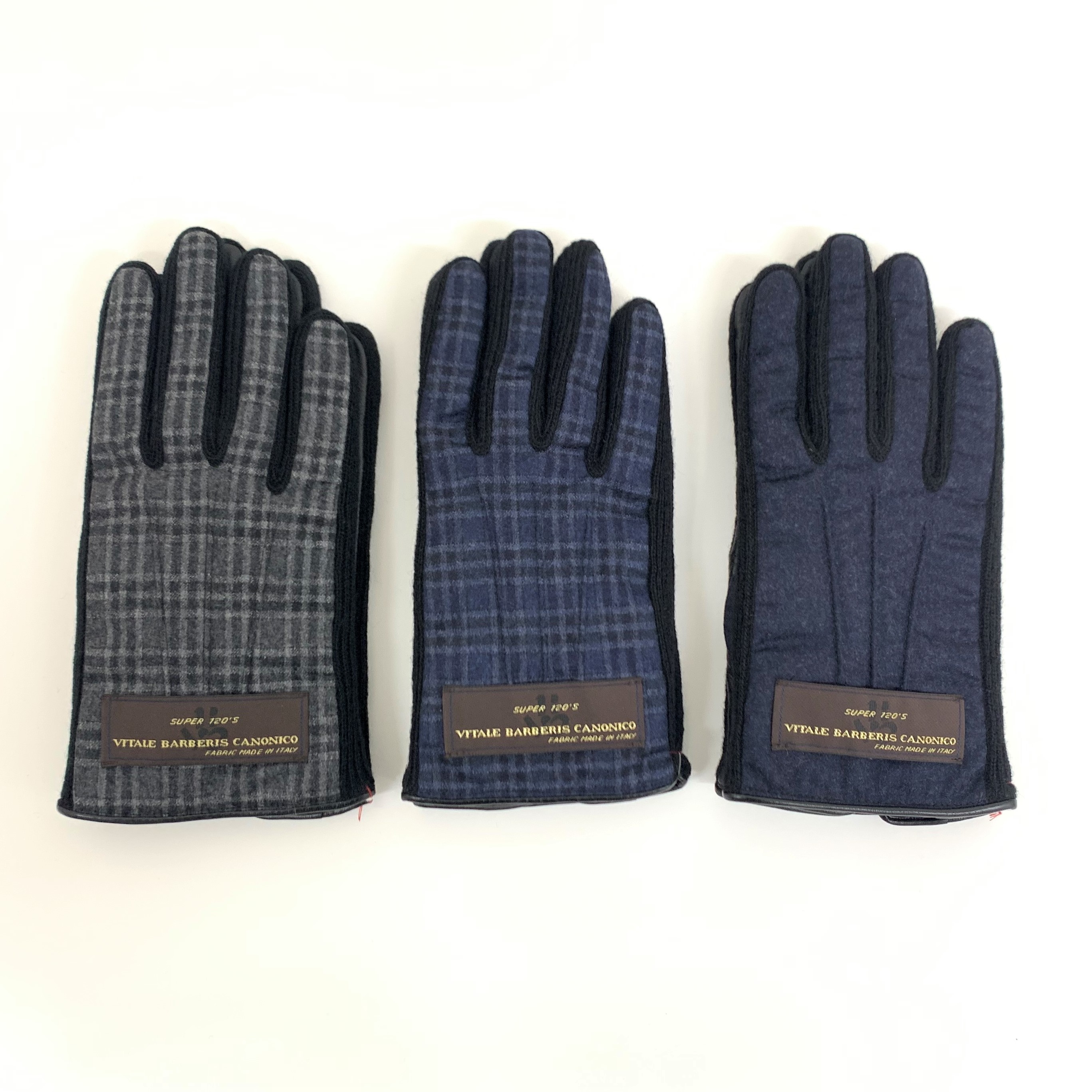 CANONICO生地使用　日本製メンズグローブ(人差し指側面タッチパネル対応)
