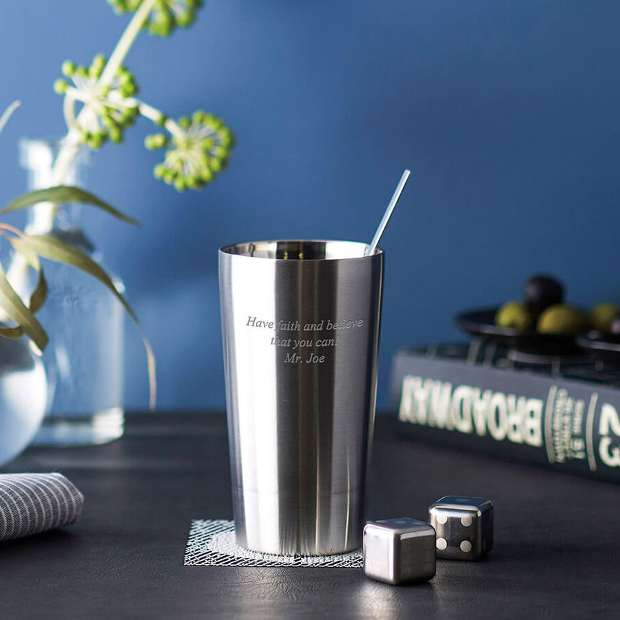 【名入れハイボールセット】フローズンキューブ ダブルウォールハイボール セット [ステンレスグラス＆保冷グッズ]