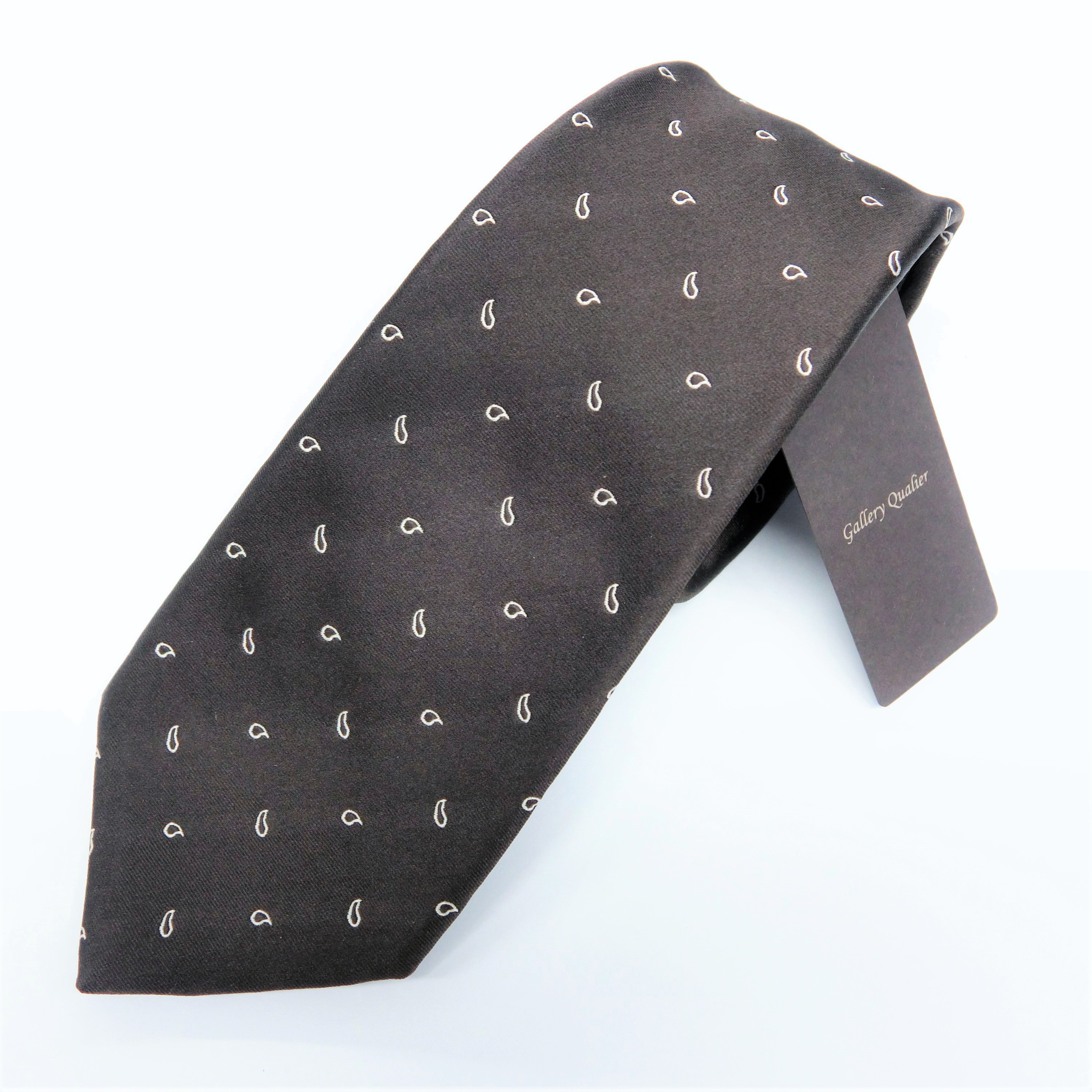 イタリア製ネクタイ　スカラップ仕立て