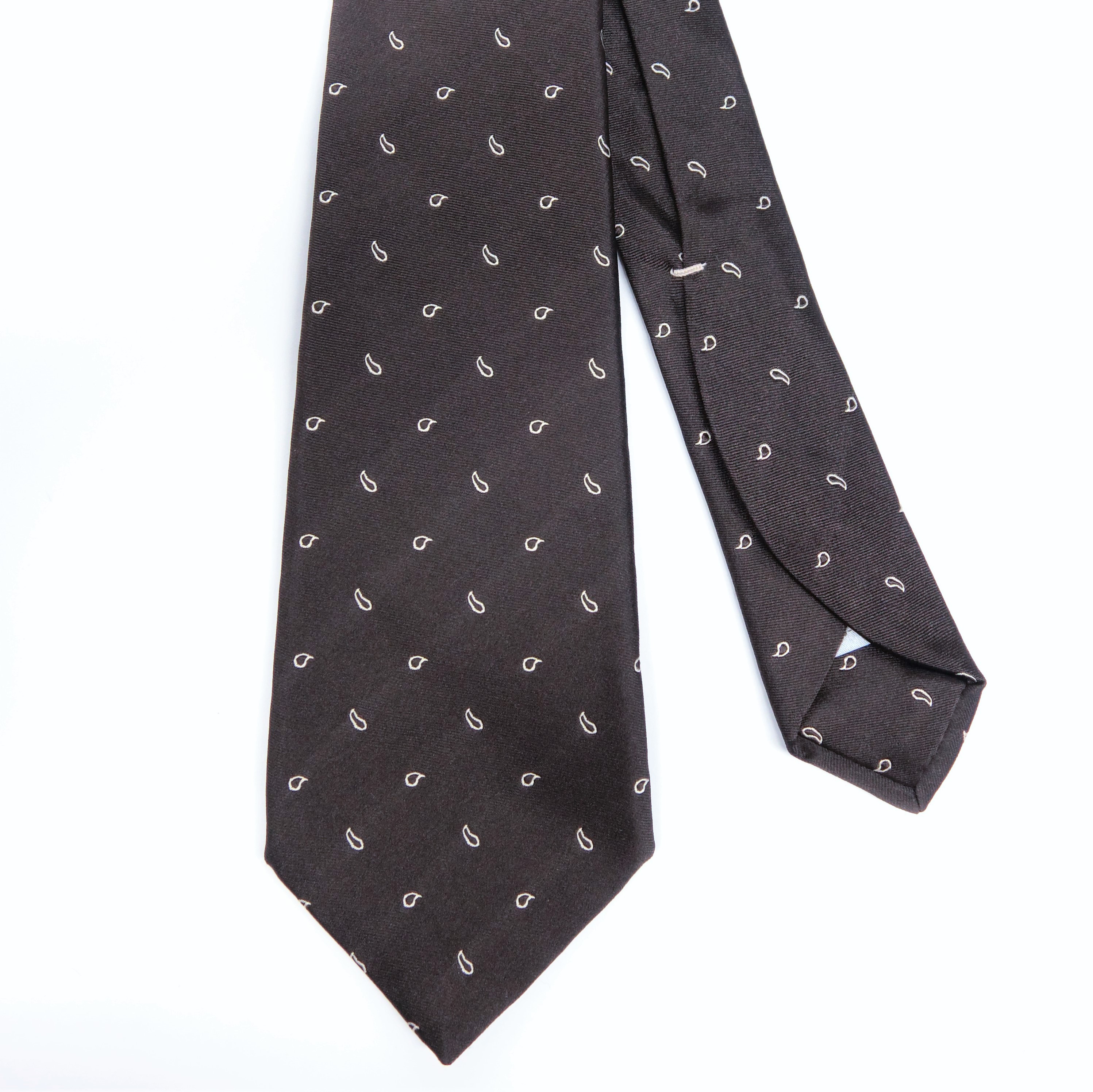 イタリア製ネクタイ　スカラップ仕立て