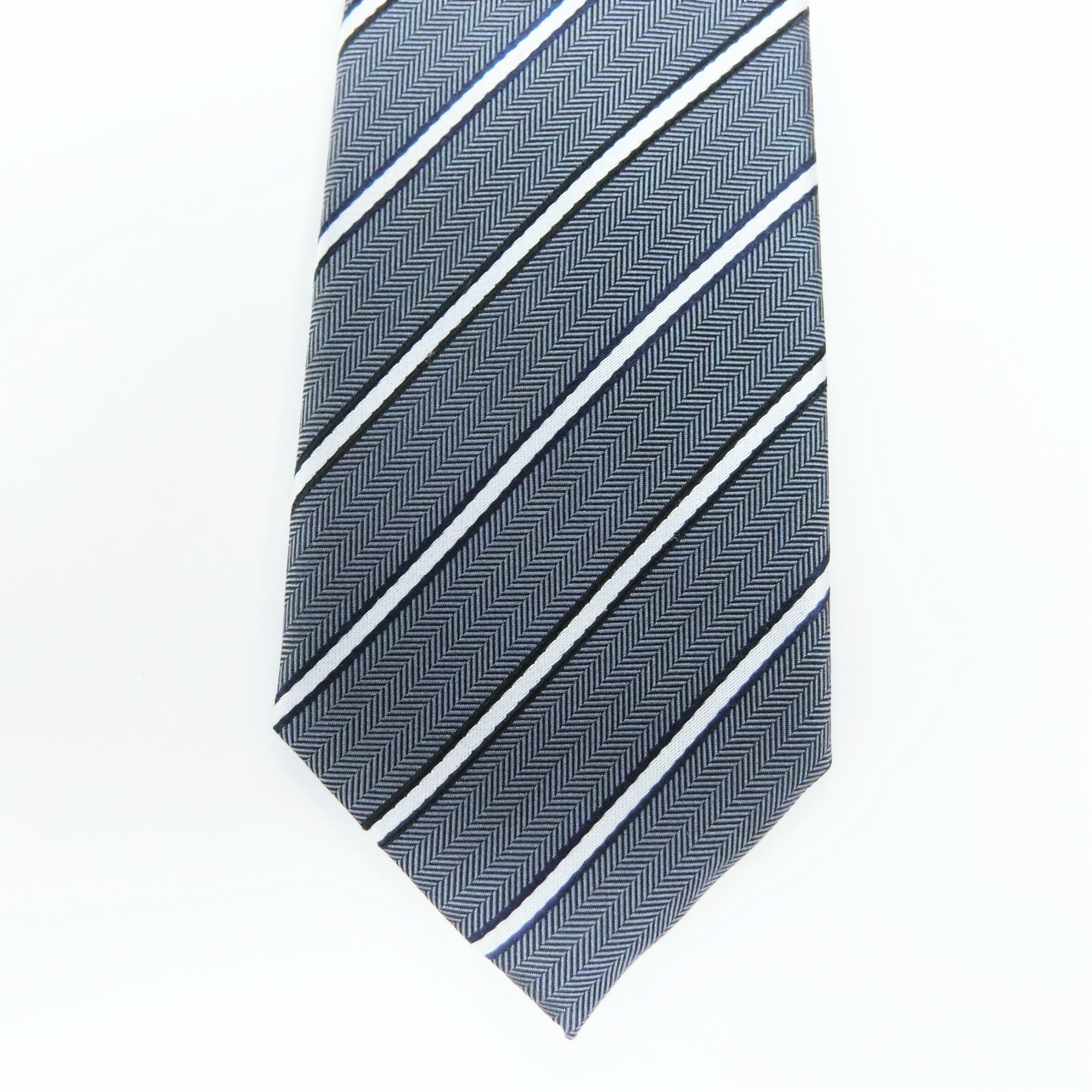 シルクストライプネクタイ