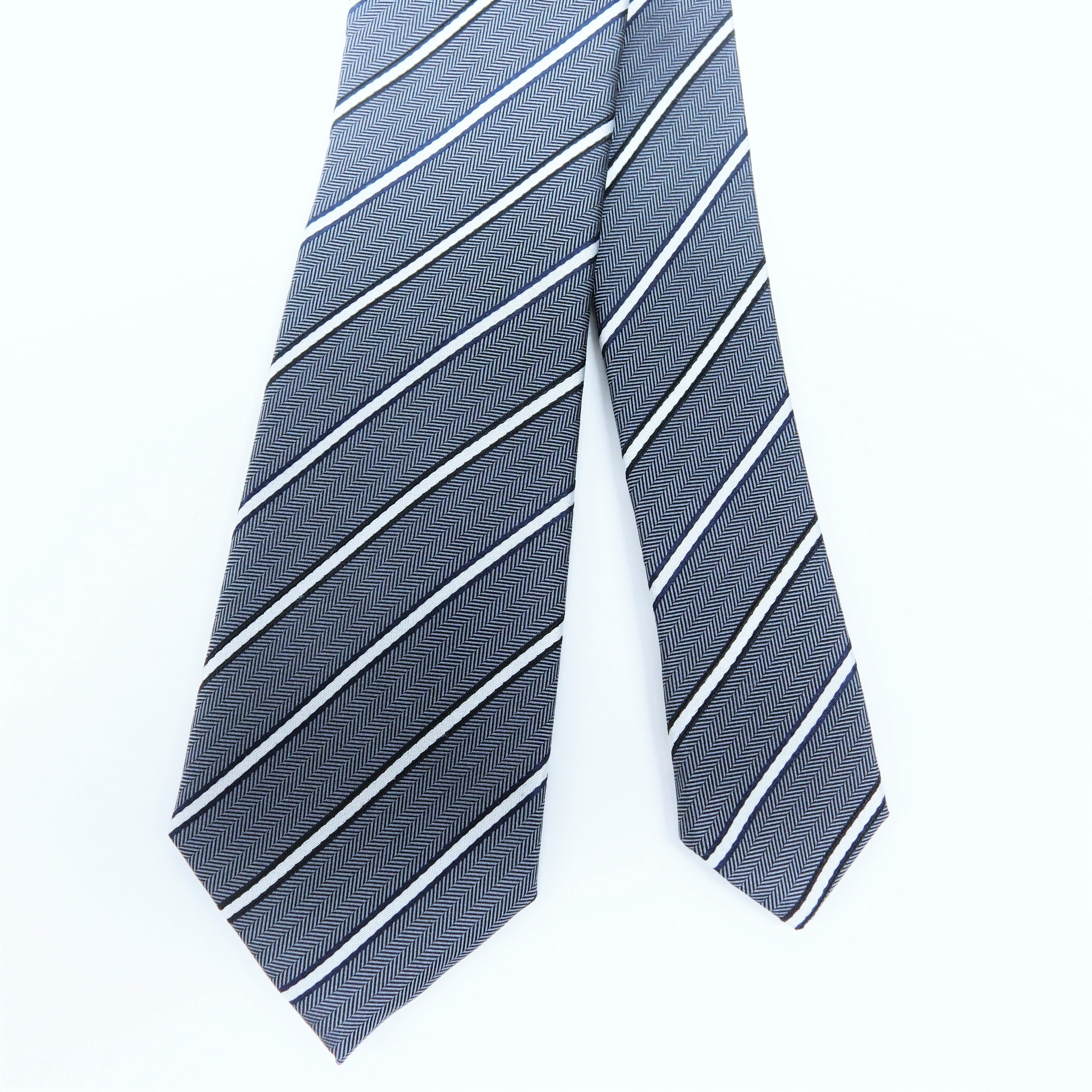 シルクストライプネクタイ