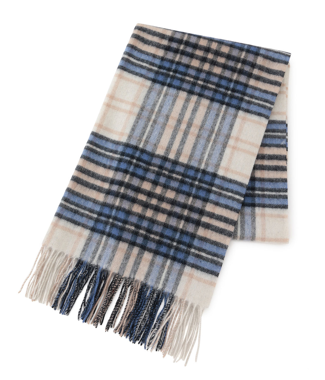 ウールチェックストール