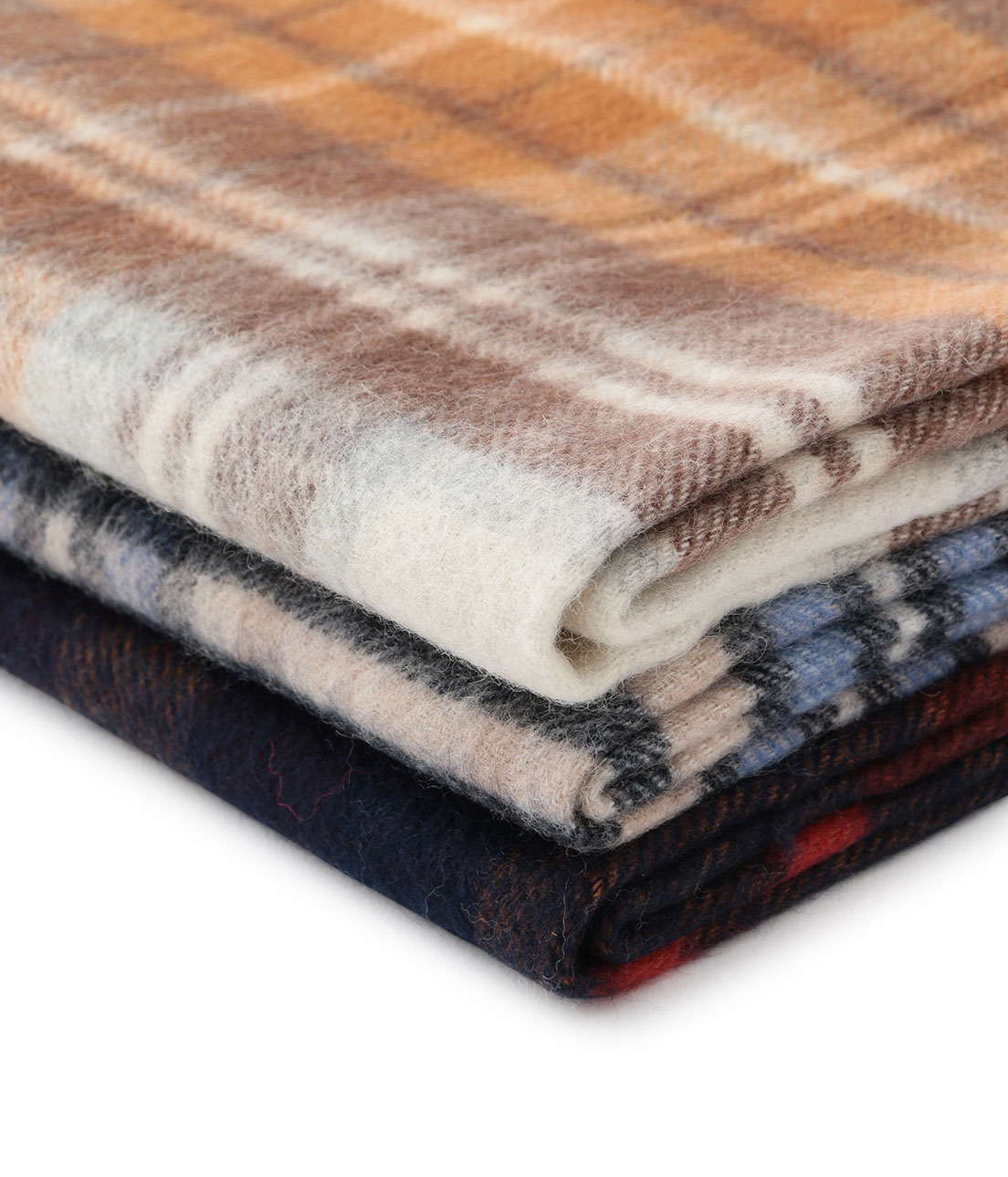 ウールチェックストール