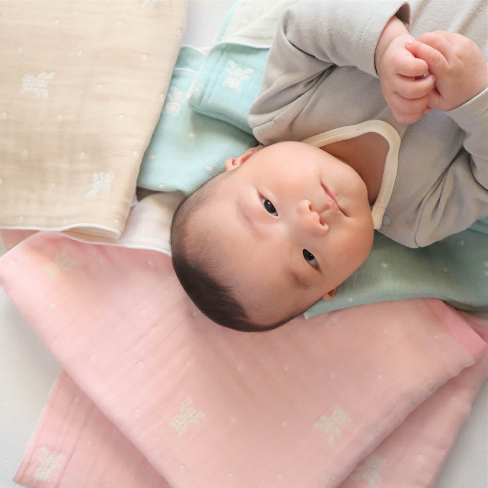【送料無料・名入れ可能】babybear多重ガーゼベビータオル5点 giftbox