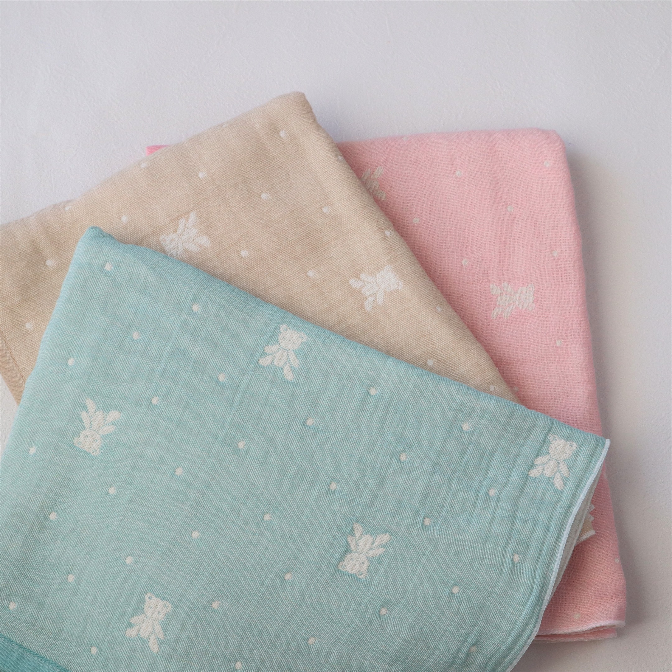 【送料無料・名入れ可能】babybear多重ガーゼベビータオル5点 giftbox