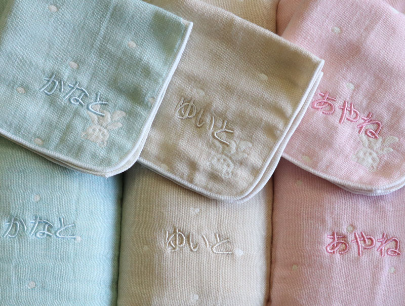【送料無料・名入れ可能】babybear多重ガーゼベビータオル5点 giftbox
