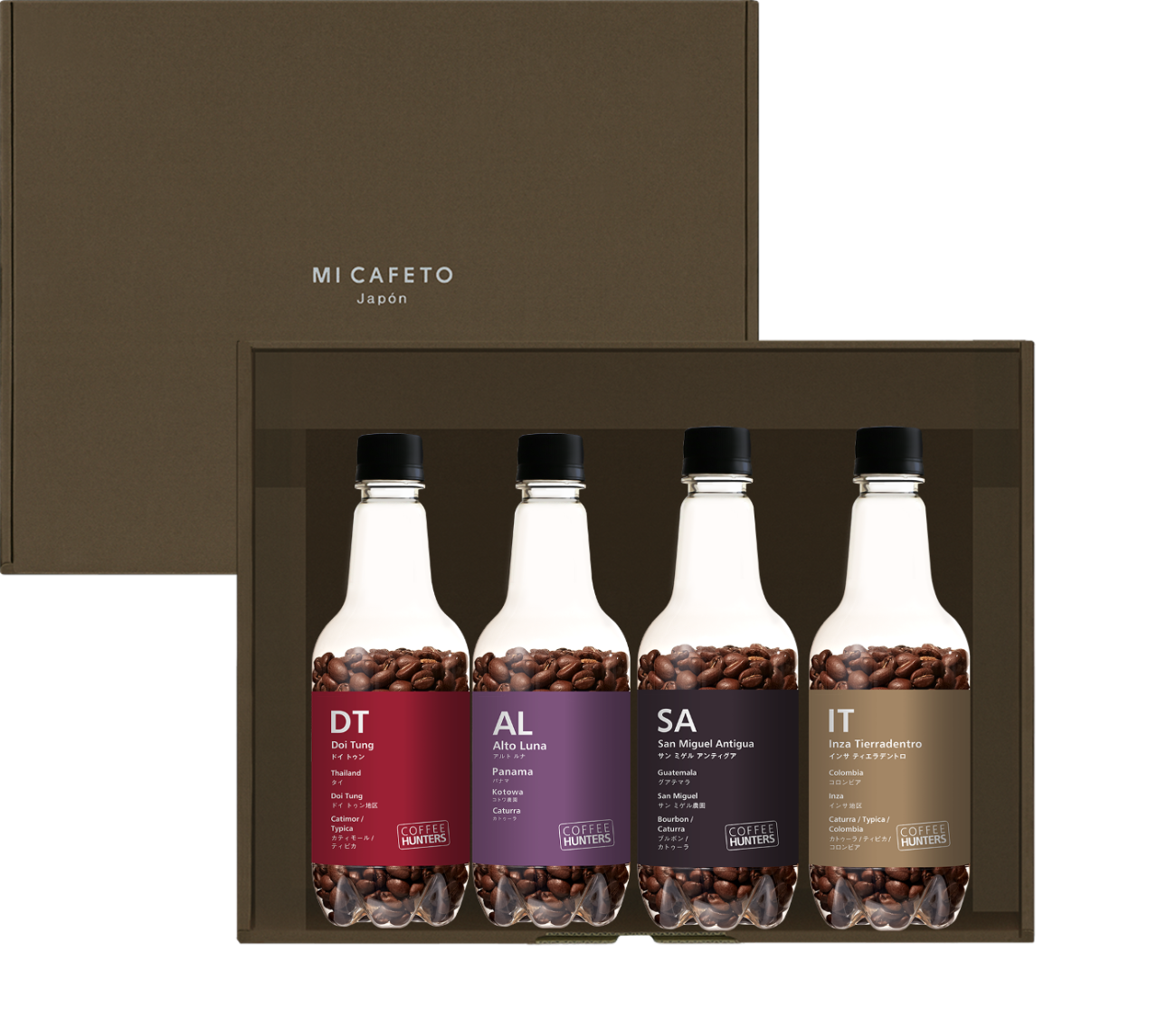 【コーヒー 豆／粉 ギフト】 COFFEE HUNTERS 4本セット