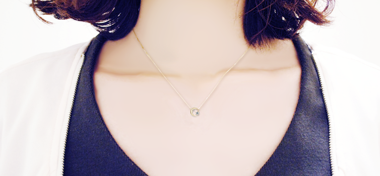 K10イエローゴールド Wish upon a star ダイヤモンド ネックレス