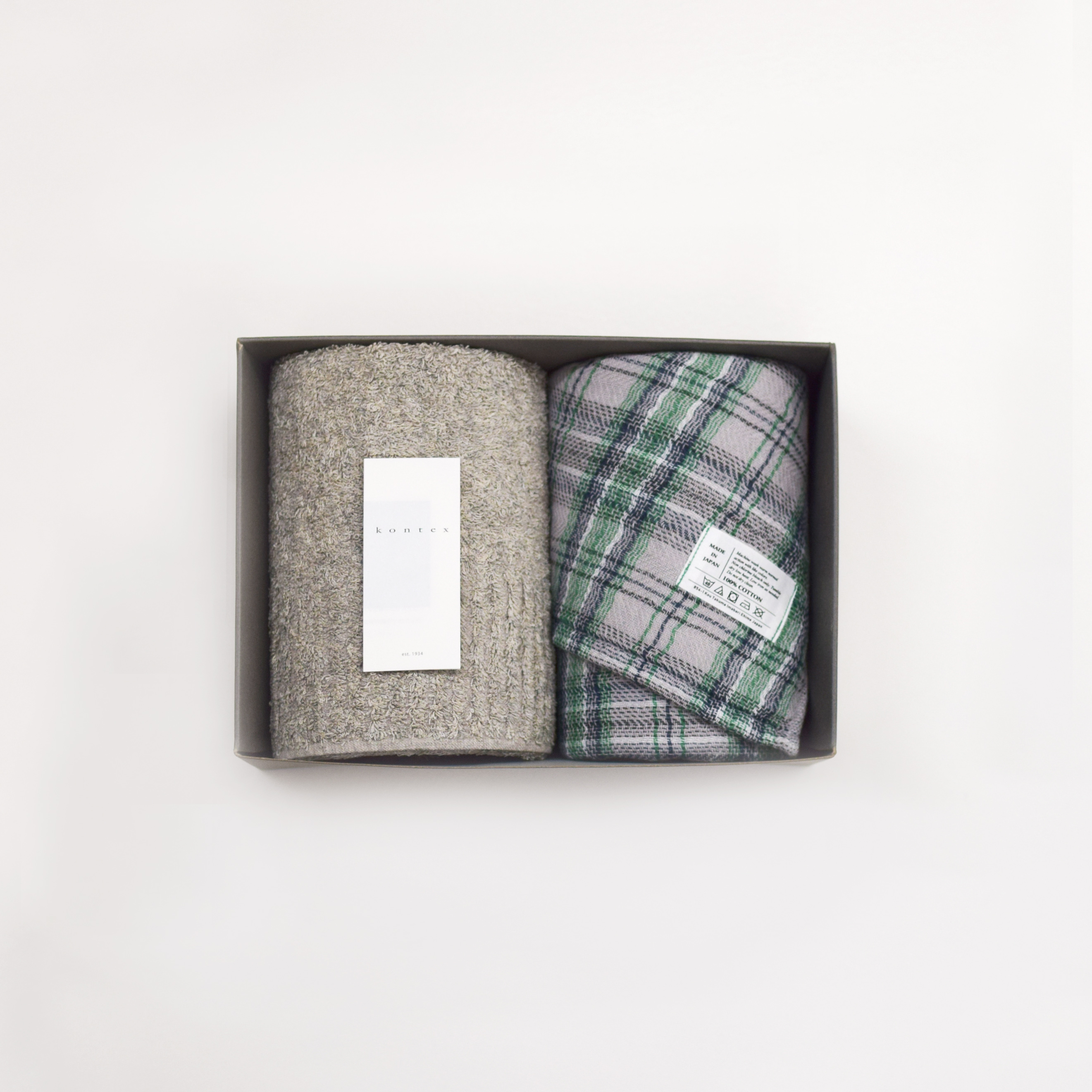 ヴィータ・タータンチェック フェイスタオル2枚セット