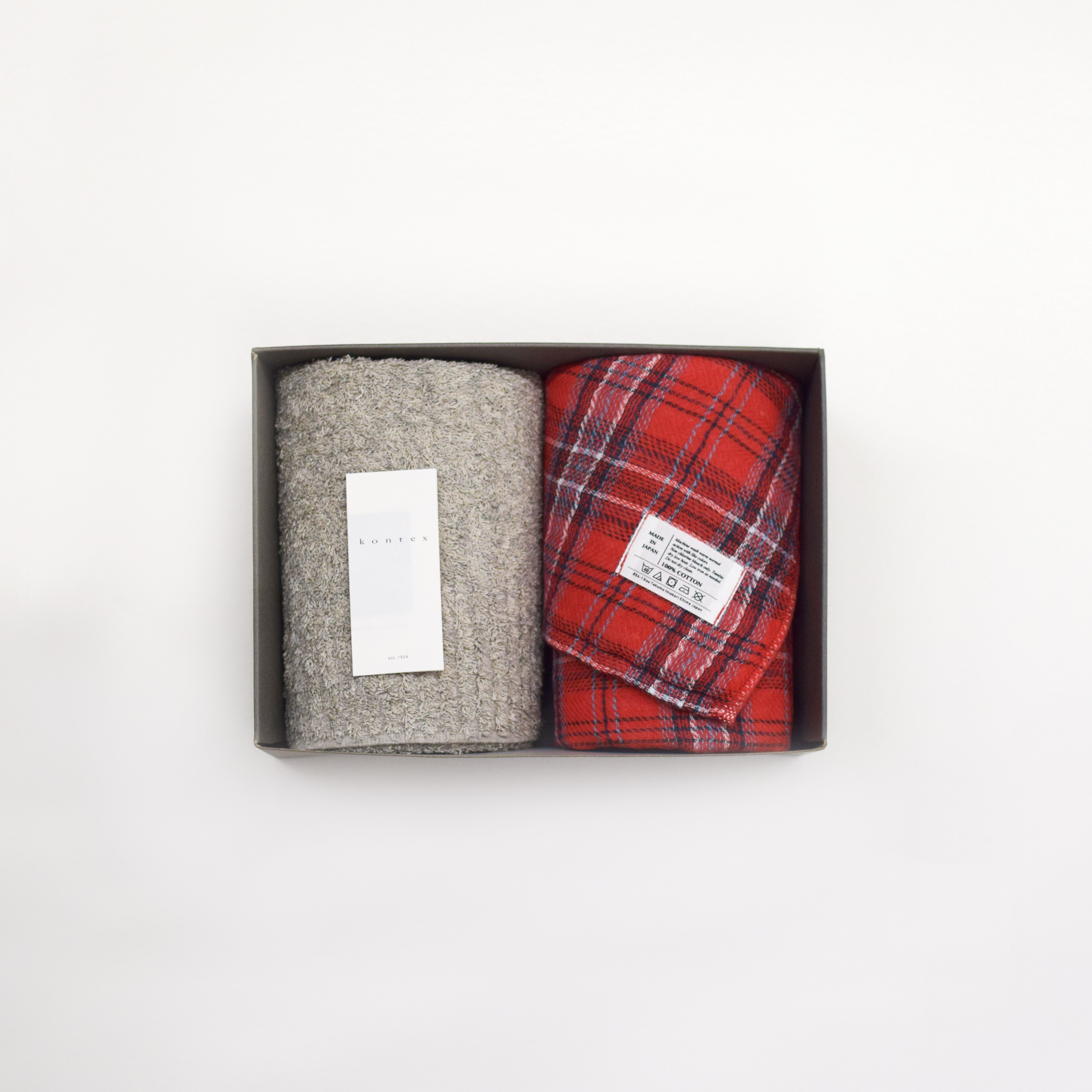 ヴィータ・タータンチェック フェイスタオル2枚セット