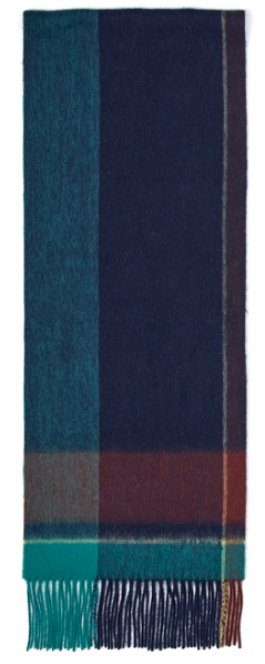 ウール100% チェックマフラー(30cm*180cm)